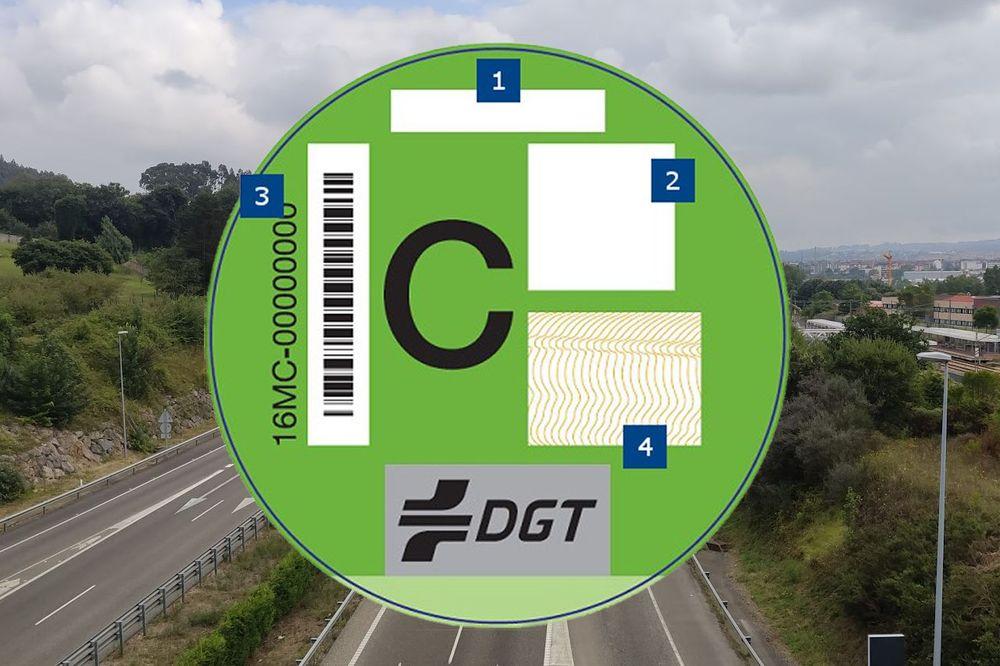 Etiqueta ambiental tipo c de la DGT. Codigo2 Studios