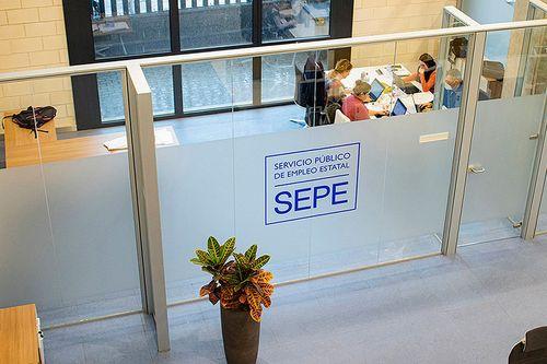 Oficina interior SEPE. Fuente: Web Sepe