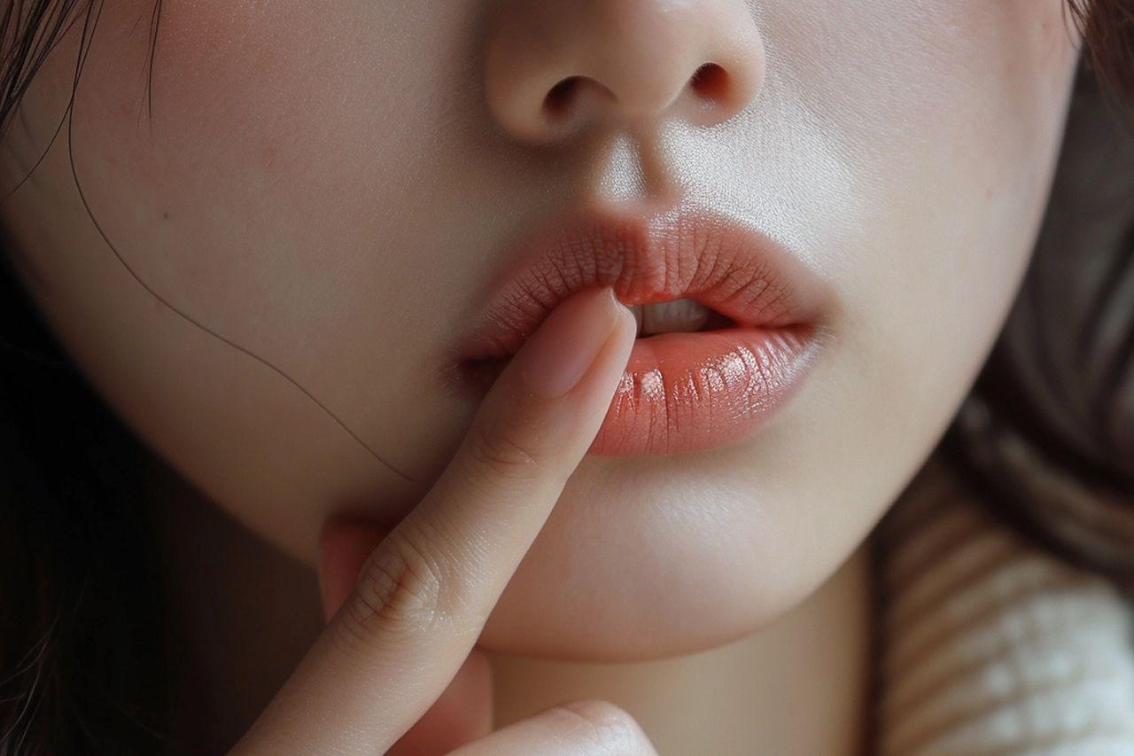 Chica a la que le tiembla el labio inferior. Codigo2 Studios