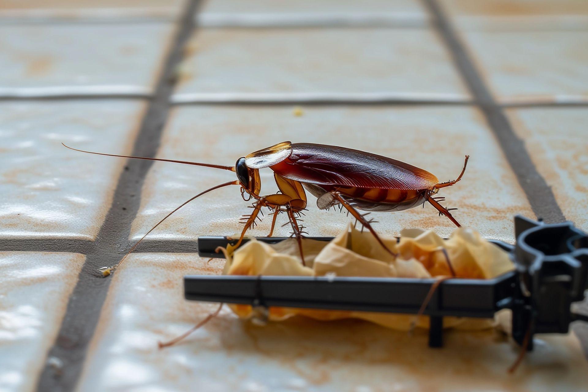 Cucaracha con trampa adhesiva. Codigo2 Studios.