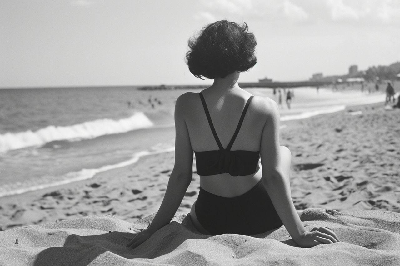 Bañistas alrededor de 1935 en una playa española. Codigo2 Studios