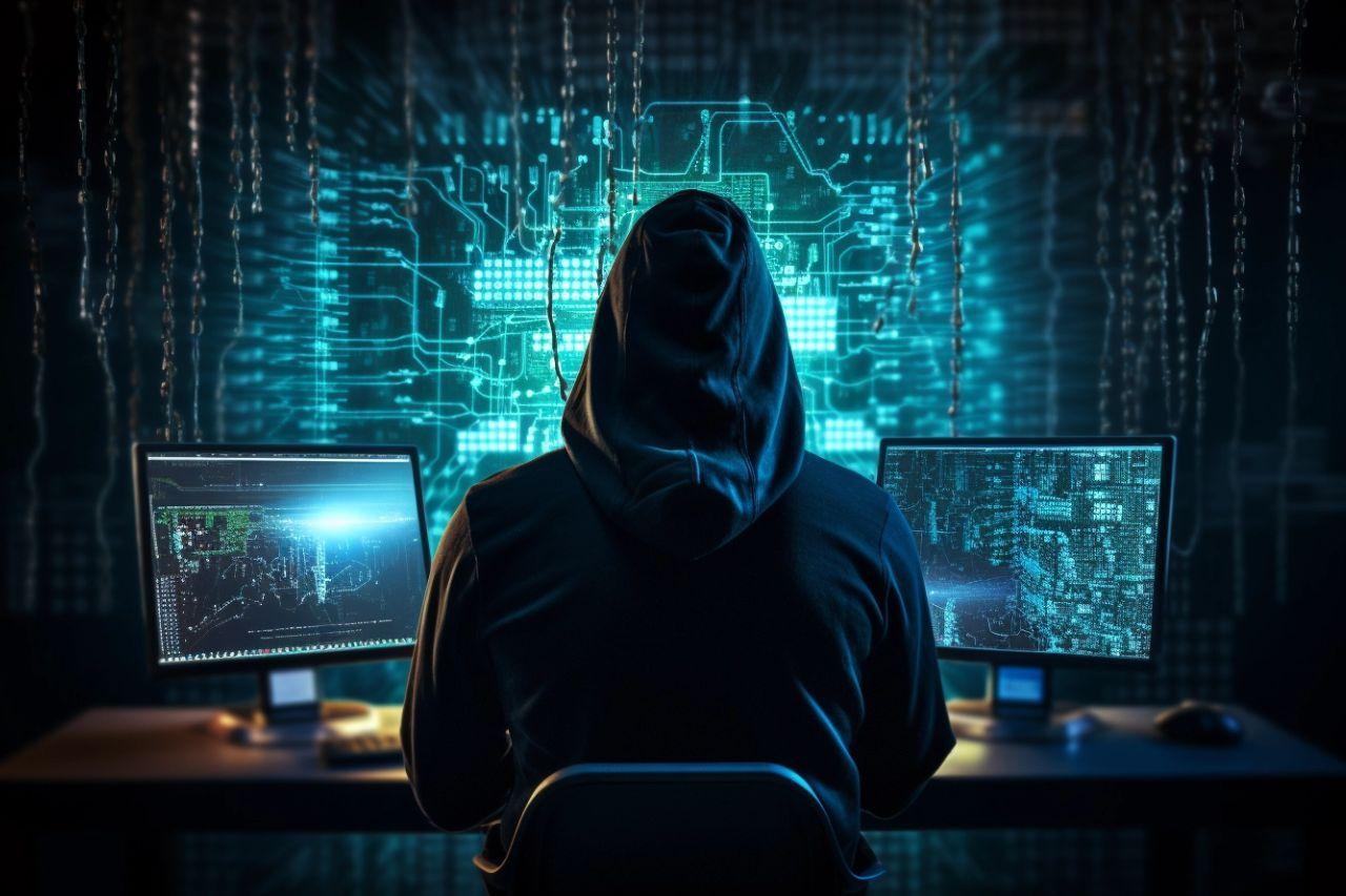 Hacker realizando un ataque cibernético. Codigo2 Studios