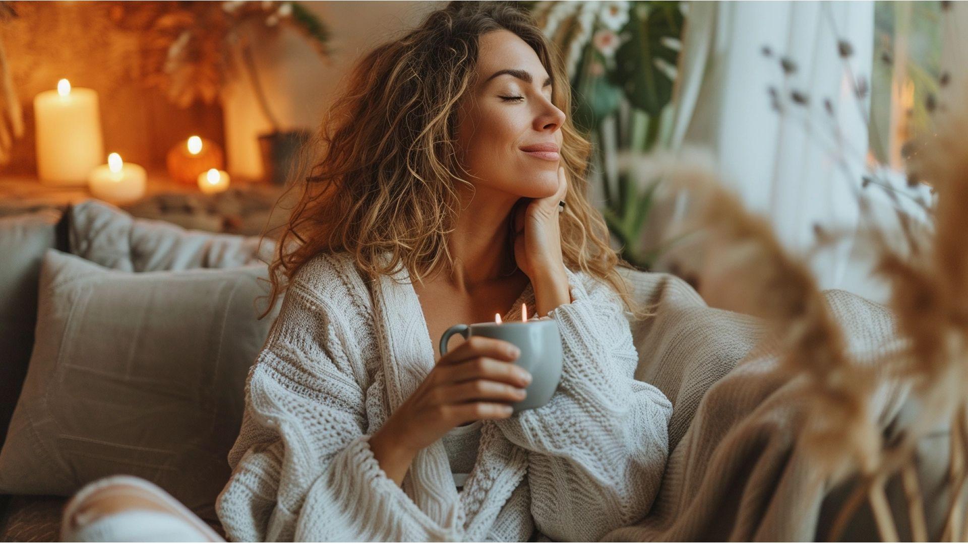 Mujer tomando té détox.  Codigo2 Studios