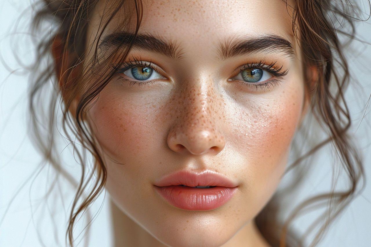 Chica con la piel hidratada y perfecta. Codigo 2 Studios