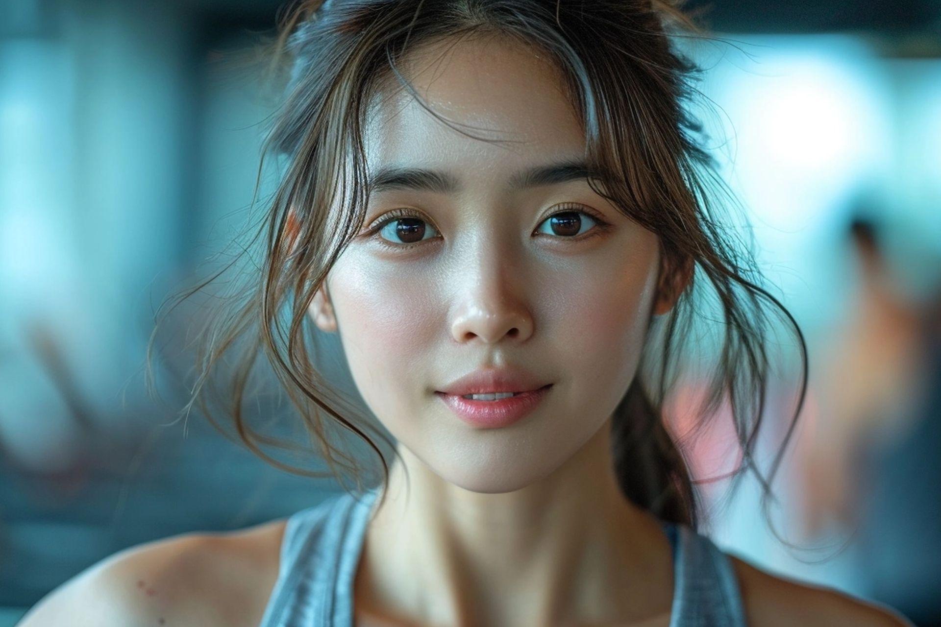 Mujer japonesa haciendo ejercicio en 1 minuto. Codigo2 Studios