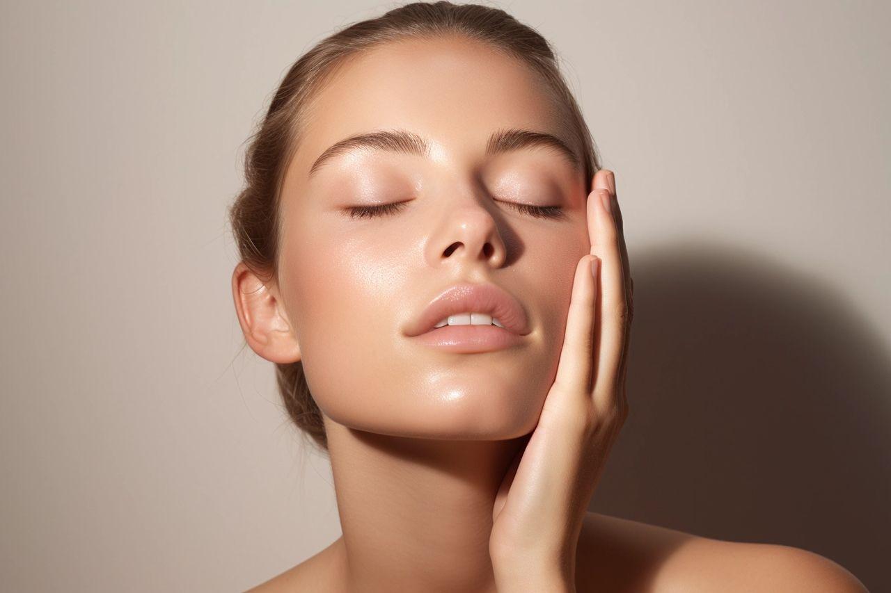 Mujer usando el agua de avena. Codigo2 Studios