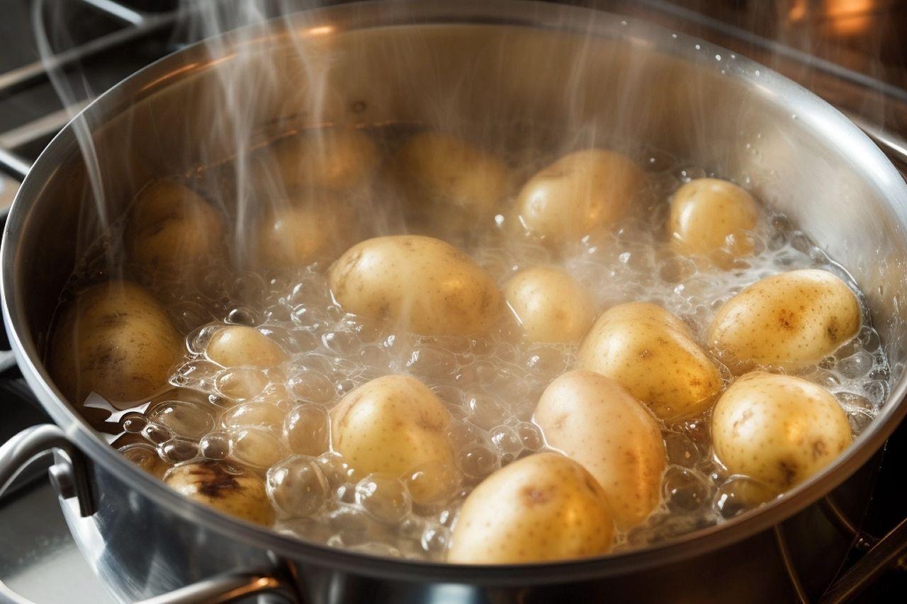 Patatas en proceso de cocción. Codigo2 Studios