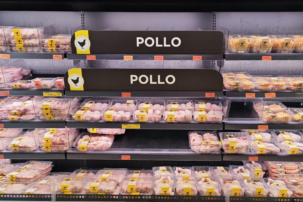 Estantes de carne de pollo Mercadona. Codigo2 Studios